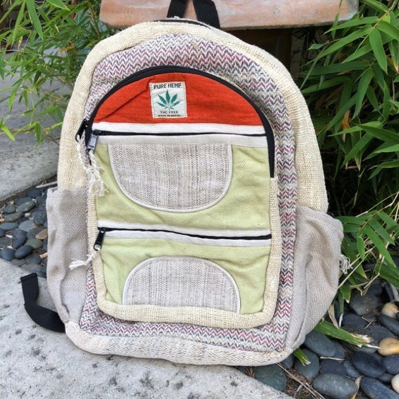 Other - Beige hemp 100% pure hemp backpack
